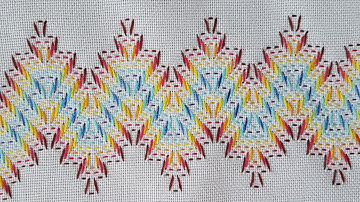 Swedish Weaving (Huck Weaving) for Beginners/ (Vagonite Embroidery)- pattern 5