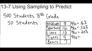 Pre Algebra 13 7 Using Sampling to Predict