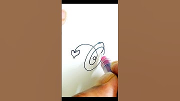 how to write O in heart fontstyle❤️‍🩹🤩 #shorts #shortsfeed #love #calligraphy #ytshorts #handwriting