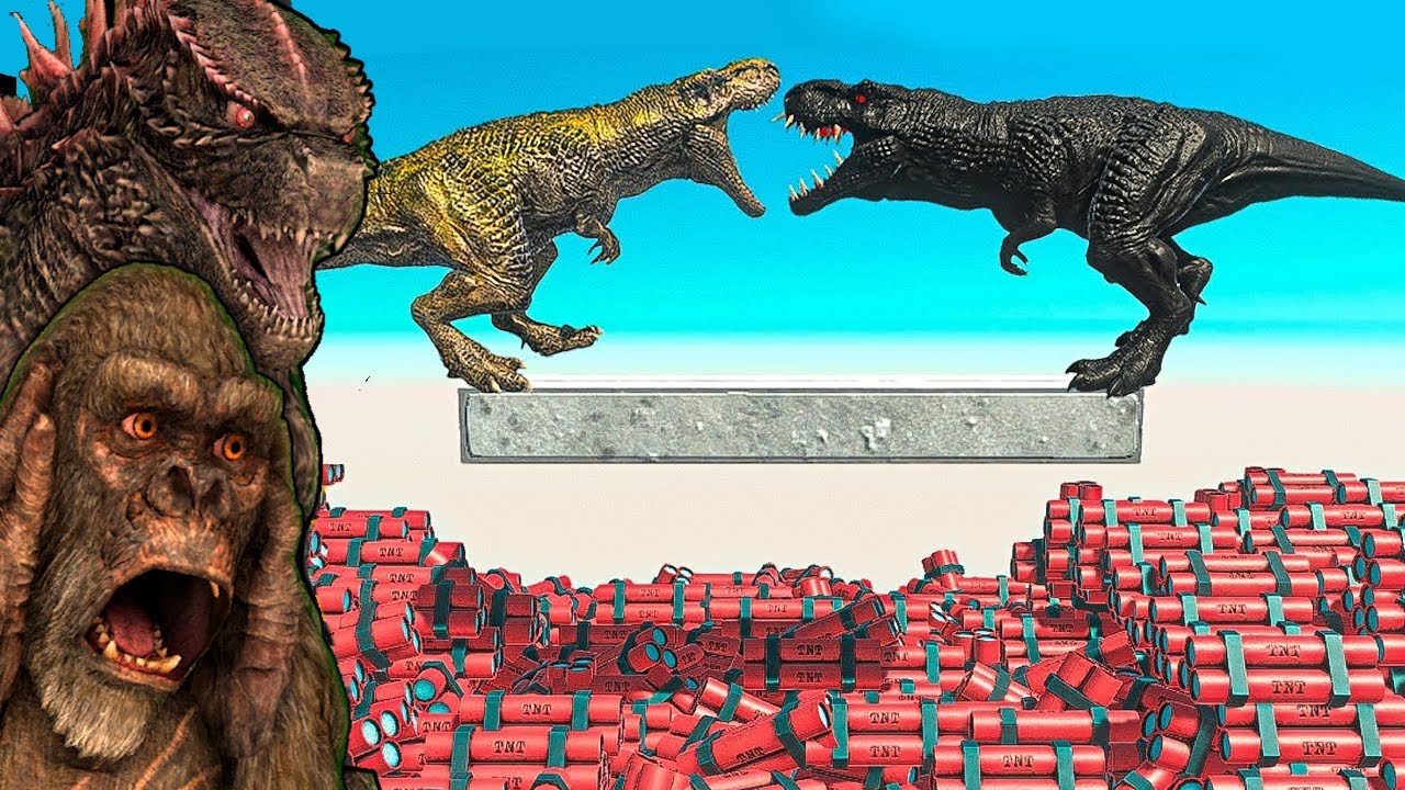 Dinosaurs vs DARK UNIT and 1,000 TNT