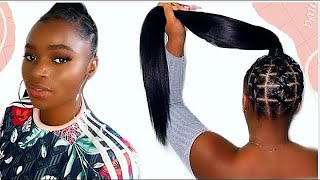 Easy rubber band hairstyle on 4c natural hair | how to style short  hair | protective style