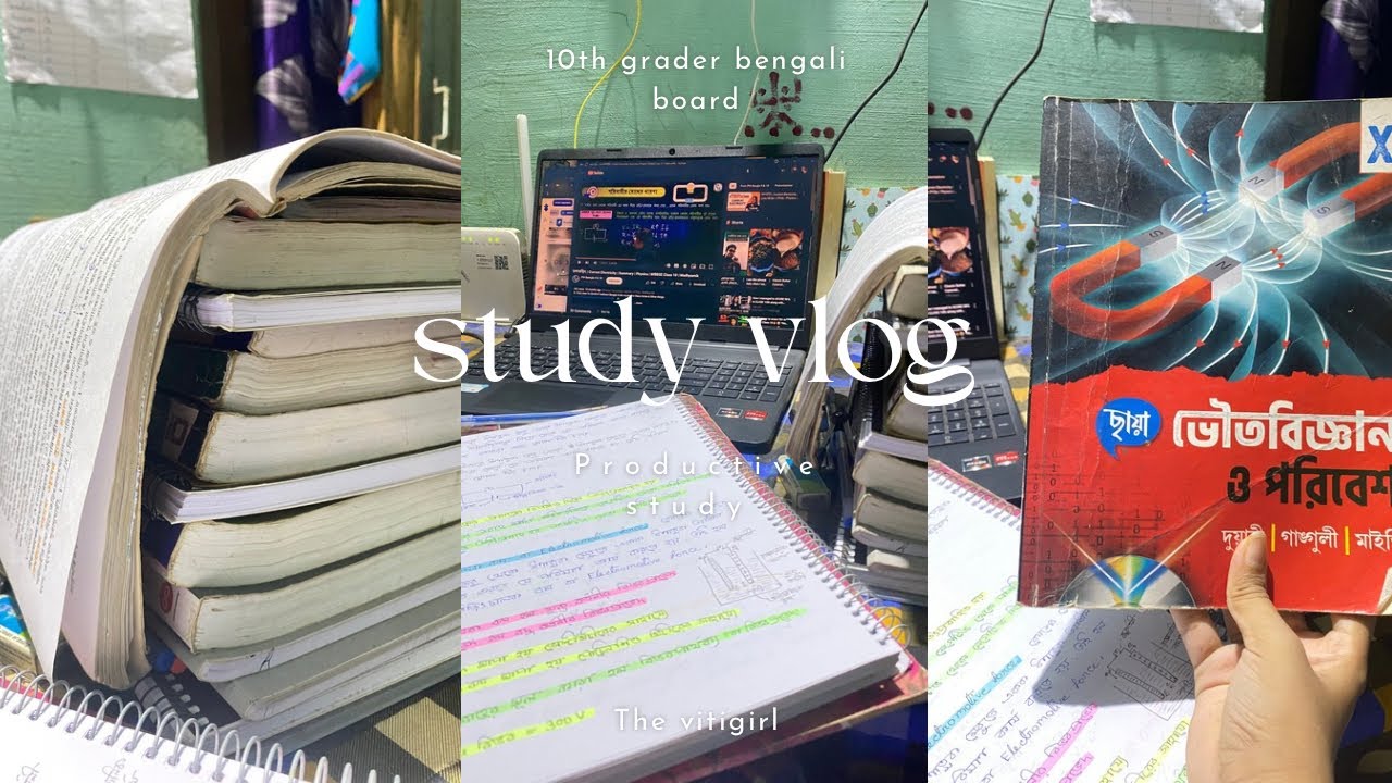 Studying physical science 🙇‍♀️📖 bengali study vlog 🌻 - YouTube