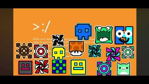 Windows 10 Kill Screen But Geometry Dash Icons Wants To See