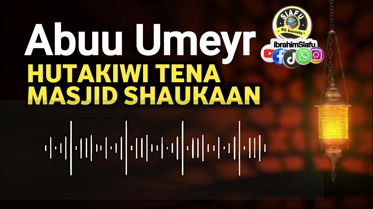 ABuUMEYRI UCHAFU WAKO WOTE TUNAO TENA KWA USHAHIDI, UMEFUKUZWA RASMIN MASJID SHAUKAN KWA TABIA....