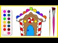How to Draw a Gingerbread House | Drawing Coloring