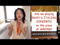 J.S. BACH - ITALIAN CONCERTO BWV 971: Commentary & Performance by LISA YUI