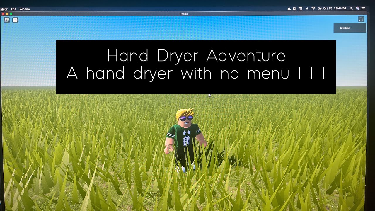 Hand Dryer Adventure A hand dryer game with no menu I I I Roblox YouTube