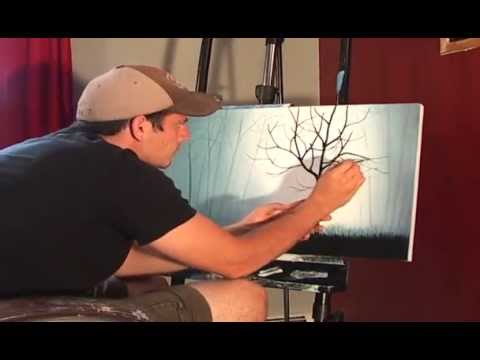 Tim Gagnon time lapse paintnig. 18 X 36 Deep Woods Series on Canvas. www.timgagnon.co...