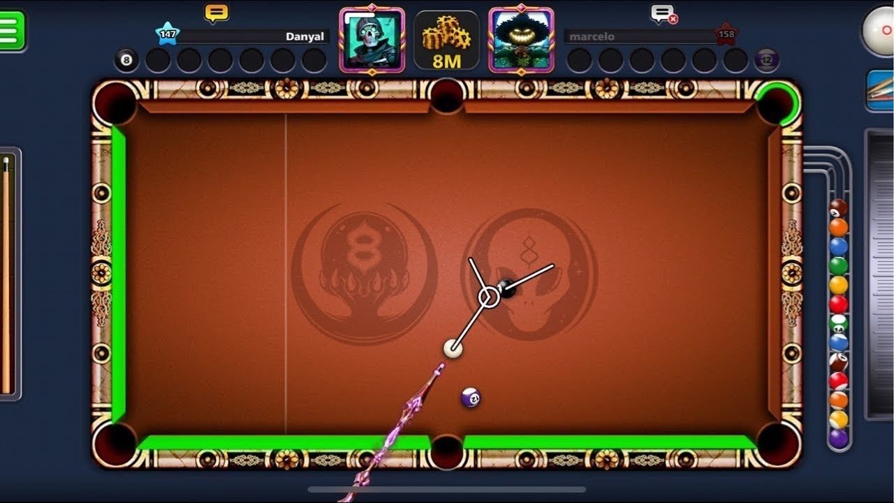 TRICKY EPIC TABLE LIVE SHOTS IN 8BALLPOOL