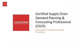 CSCD Session 5 - Regression Analysis Forecasting
