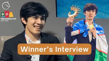 Javokhir Sindarov After Winning the FIDE World Cup 2025