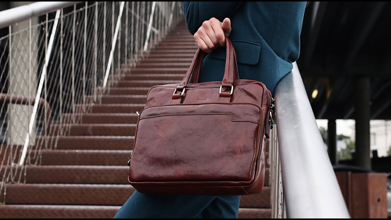 Mens Bags Briefcases and laptop bags Time Resistance Leather Orlando Laptop Bag in Brown for Men 