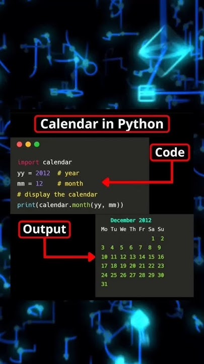 Creating a Calendar in Python 🗓️🐍: Step-by-Step Tutorial! - YouTube