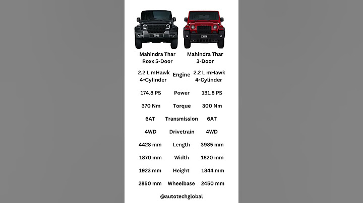 Thar Roxx vs Thar #tharroxx #thar #4x4 #mahindra #mahindrathar #offroad #suv #mahindratharroxx #rwd