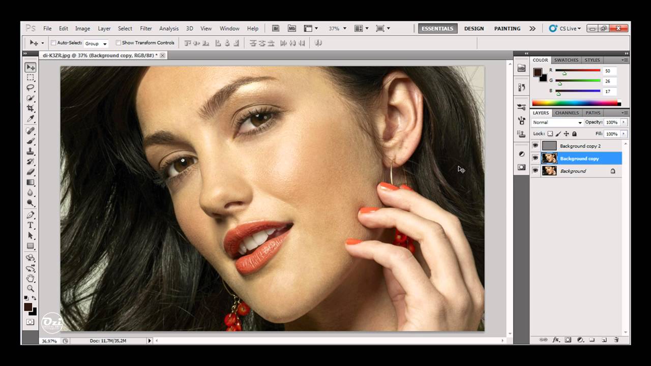 Tutorial Online Photoshop Cara Menghaluskan Kulit Wajah Tanpa