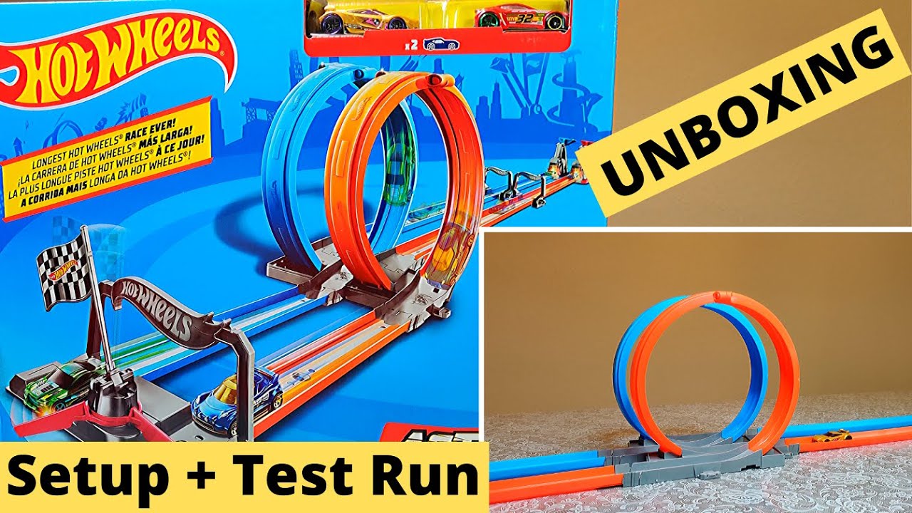 Hot Wheels Energy Track Set With Double Loops! 