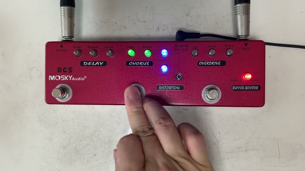 Mosky Multi Effects DC5 sound demo w/ Tele & Marshall (no talking