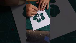 Flower stencil #shorts  #art  #stencilart  #painting