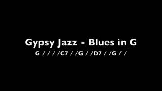 Gypsy Jazz - Simple Blues in G - Jam Track chords
