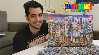 Unboxing my NEW EDUCA Jigsaw Puzzle Landmarks, USA (1,500 Pieces) screenshot 2
