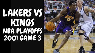 Los Angeles Lakers vs Sacramento Kings Full Highlights Game 3 NBA Playoffs WSCF 2001