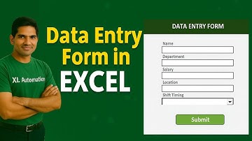 Automated Data Entry Form in Excel || How to Create a Data Entry Form in Excel