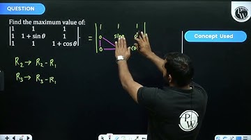 Find the maximum value of\[\left|\begin{array}{ccc}1 & 1 & 1 \\1 & 1+\sin \theta &am....