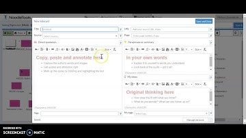 Creating a Notecard in Noodletools