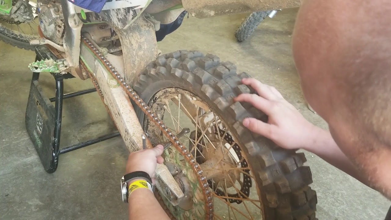 Tightening The Chain ! Kawasaki KX450f YouTube