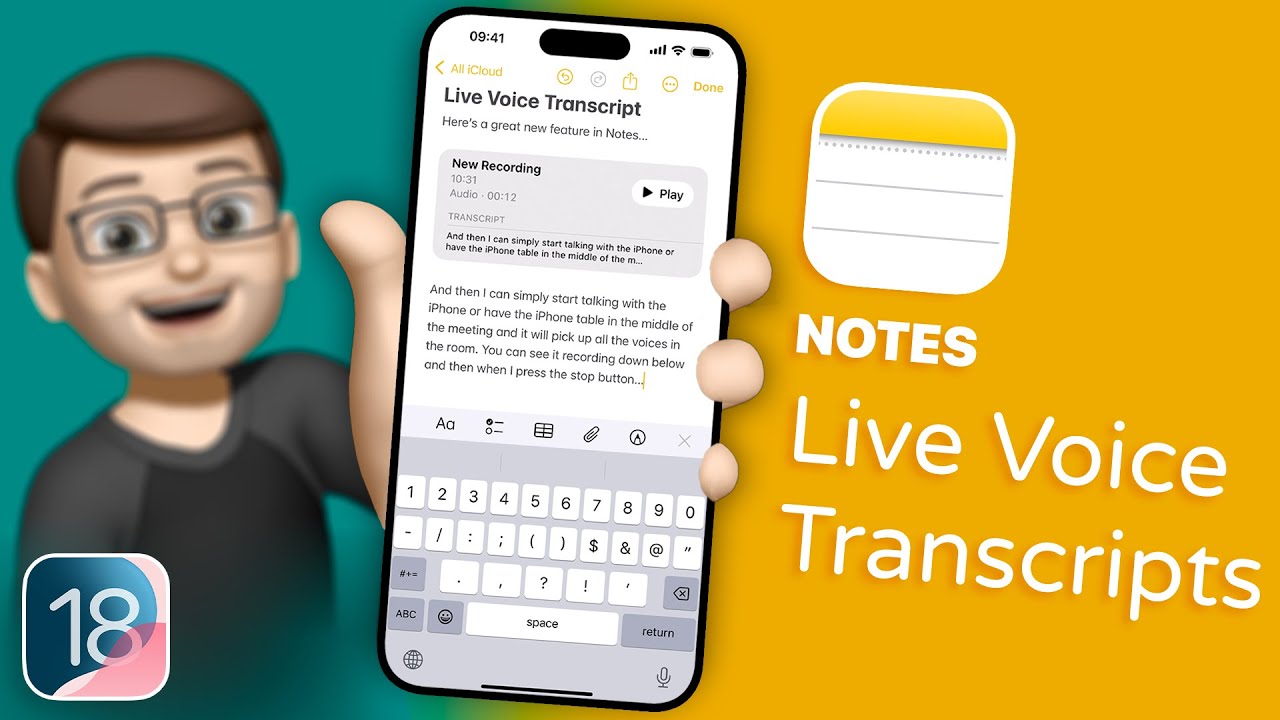 Embed Audio Recordings with Live Transcripts in iOS 18 Notes