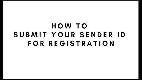 How to submit sender ID