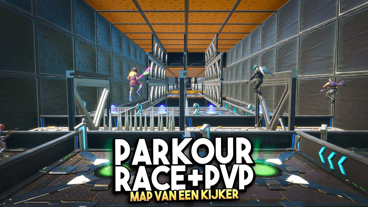 PARKOUR RACE + PVP! - Fortnite Map van een kijker #114