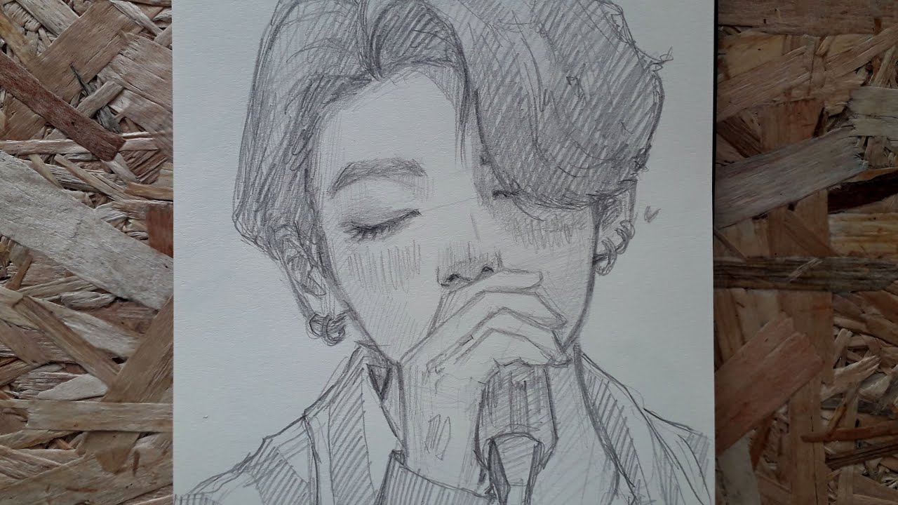 wallpapers Art Pencil Jungkook Drawing Easy jungkook your eyes tell pencil sketch easy to follow