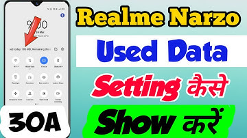 Realme Narzo 30A mein Used data Kaise Show kare in Hindi | How to Show used data in Realme Narzo 30A