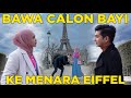 BAWA CALON BAYI KE MENARA EIFFEL. Tahan Dingin Ya Dek..