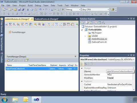 Outlook Reading Pane customization with .NET forms (VB.NET, C#)