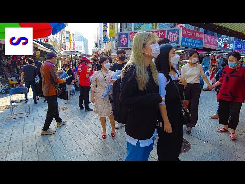 【4K】 Walking Namdaemun - Crazy Busy Saturday Market - 남대문시장│Seoul, Korea