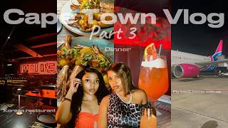 Cape Town Vlog pt 3: We tried a Korean restaurant, Burgers and lobsters, flying back home🥹🫂✈️💞