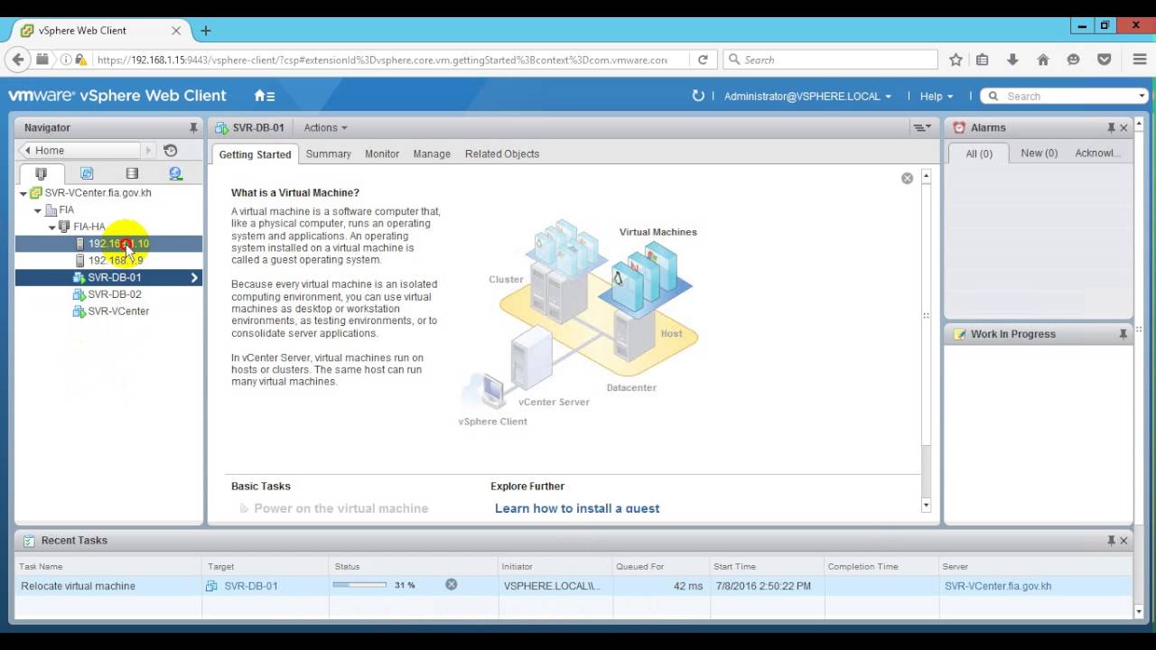 08-02 How to move vm and vm data to anther datastore on Web Cient - YouTube