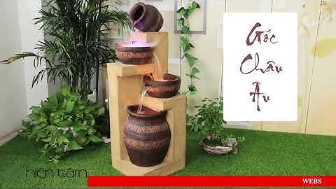 Thác nước phong thủy Góc Châu Âu cho sân vườn đẹp - thacnuocphongthuy.vn