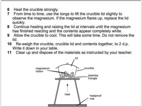 Gcse chemistry coursework magnesium oxide