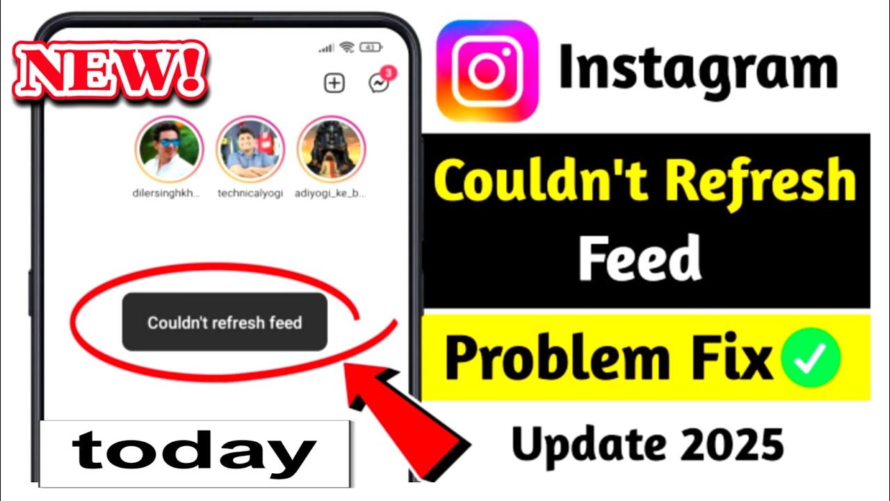 Instagram kon feed niet vernieuwen probleem oplossen 2025 - YouTube