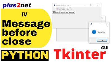 Tkinter showing message before closing the window or terminating the application using protocol
