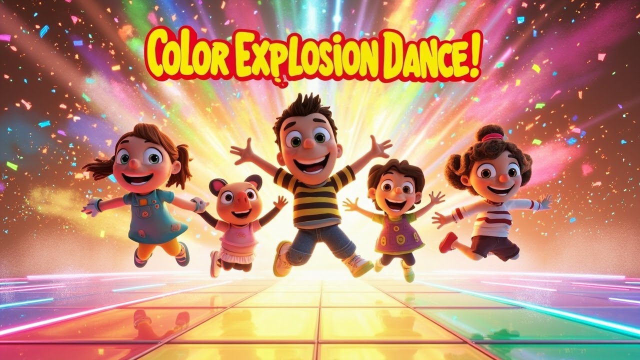 🎨 Color Explosion Toddler Dance Along - YouTube