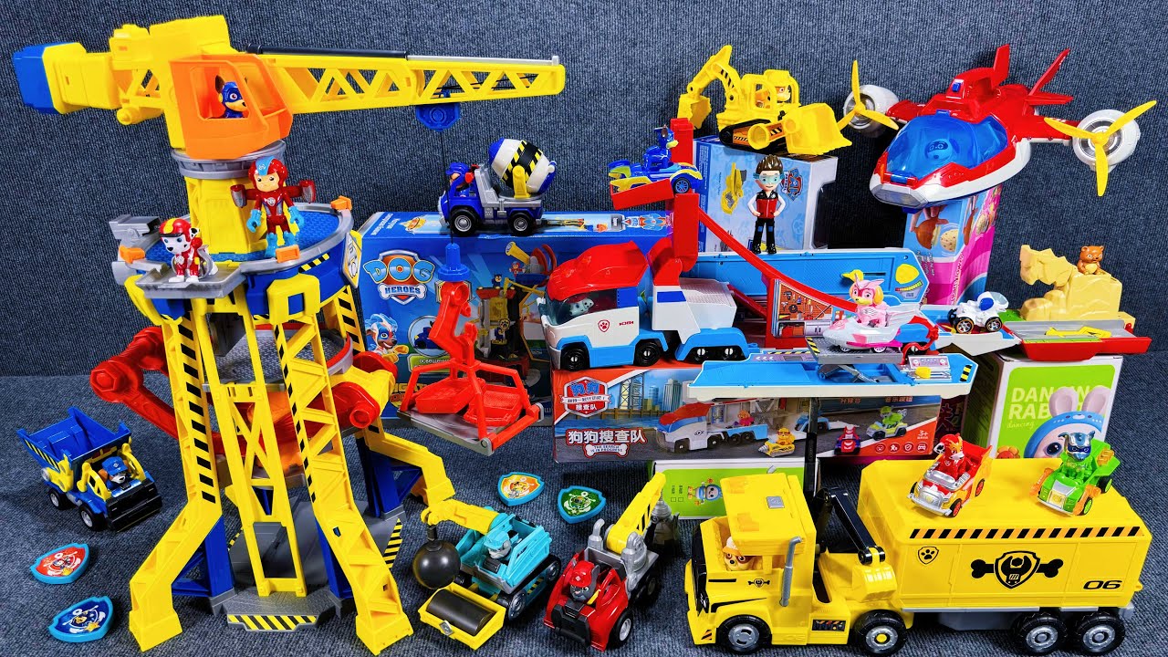 16 minutes of satisfying unboxing, cool Paw Patrol Rubble Bulldozer series ASMR | Review Toys