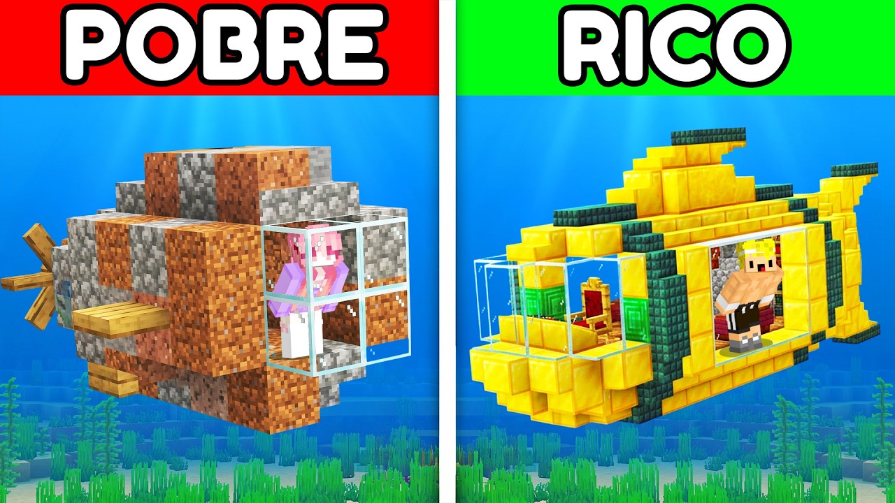 Pasé de SUBMARINO POBRE a SUBMARICO RICO en Minecraft