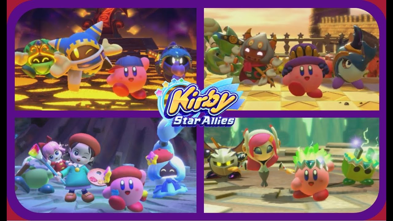 Kirby Star Allies - All Helper/Dream Friend Dance Animations