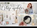 Studio Vlog 40 | Painting, New Sticker, Embellishing Prints, & more ♡ Art Vlog