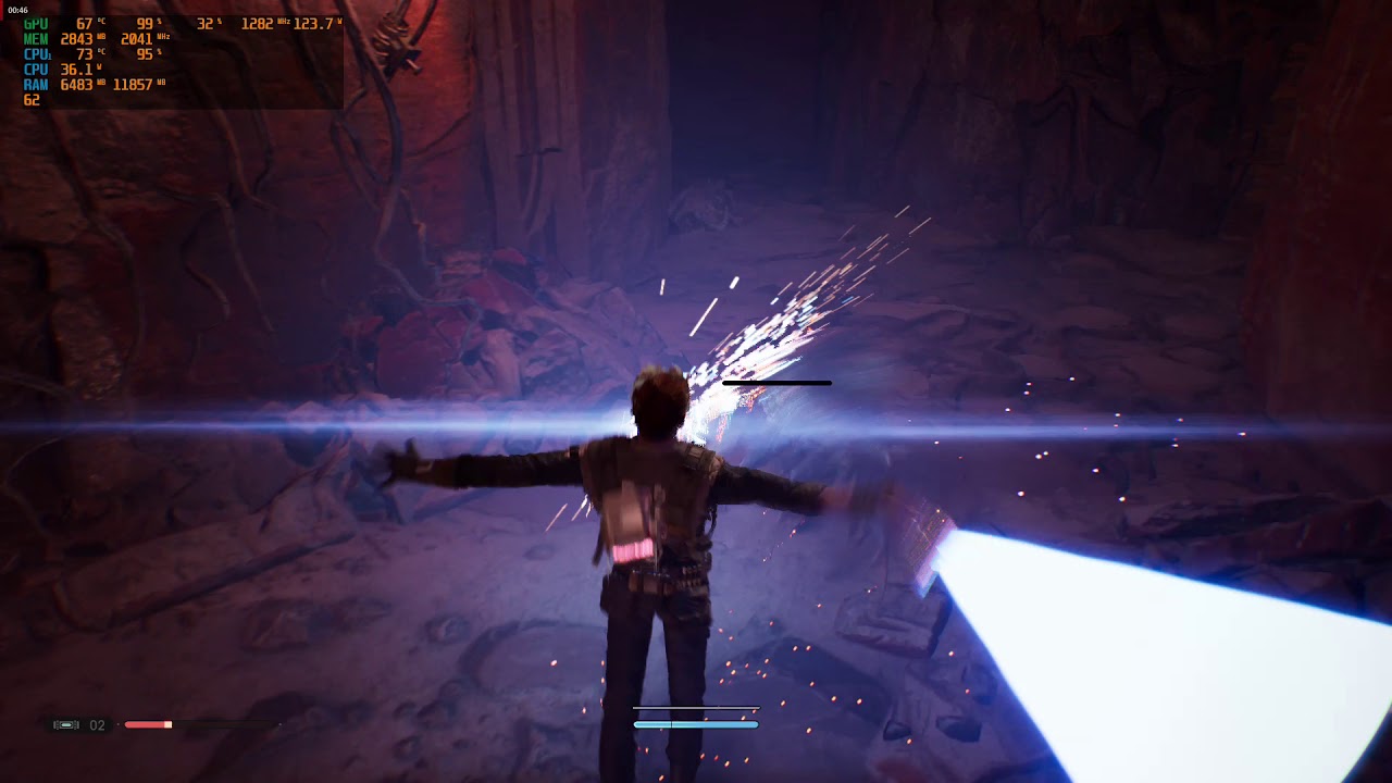 i5 3450 +rx 580 4 gb +8ram Star wars jedi Fallen Order ultra preset