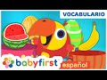 🍊Aprender frutas para niños con huevos sorpresa | Larry el loro | videos Educativos | Baby First TV